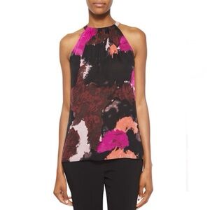 Diane von Furstenberg Pania Dancing Explosion silk halter